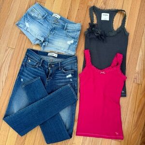 Bundle Abercrombie & Kids Shorts Jeans and Tanks size 16, L